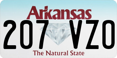 AR license plate 207VZO