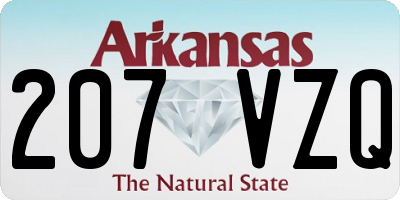 AR license plate 207VZQ