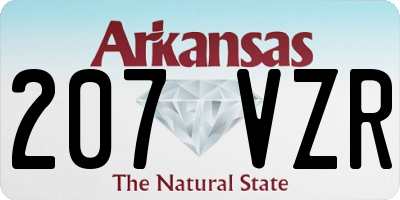 AR license plate 207VZR