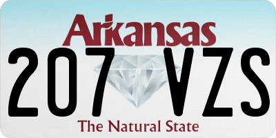 AR license plate 207VZS