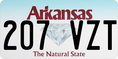 AR license plate 207VZT