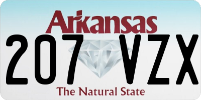 AR license plate 207VZX