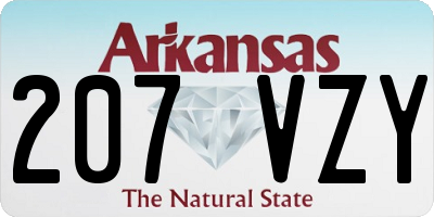 AR license plate 207VZY