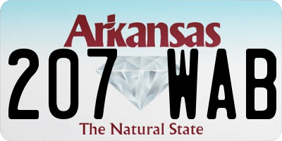 AR license plate 207WAB