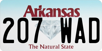 AR license plate 207WAD