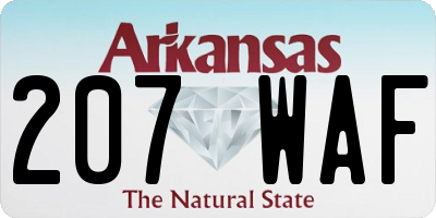 AR license plate 207WAF