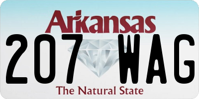 AR license plate 207WAG