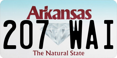 AR license plate 207WAI