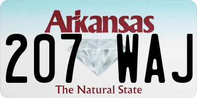 AR license plate 207WAJ