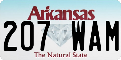 AR license plate 207WAM