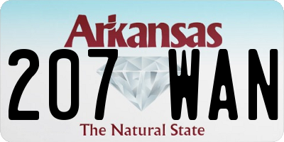 AR license plate 207WAN