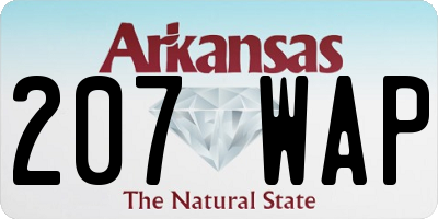 AR license plate 207WAP