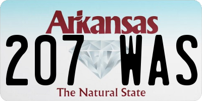 AR license plate 207WAS