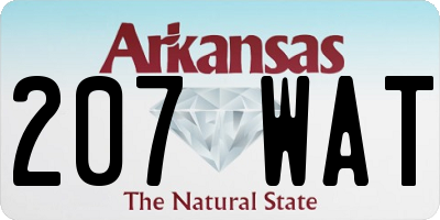 AR license plate 207WAT