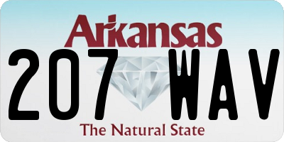 AR license plate 207WAV
