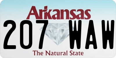 AR license plate 207WAW