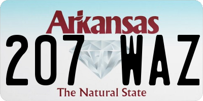 AR license plate 207WAZ