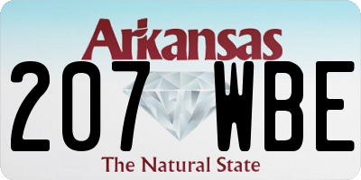 AR license plate 207WBE