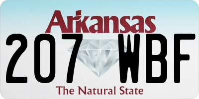 AR license plate 207WBF