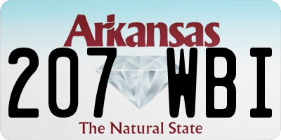 AR license plate 207WBI