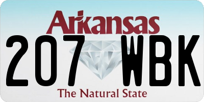AR license plate 207WBK