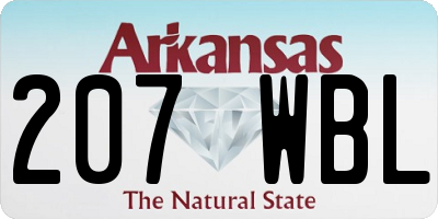 AR license plate 207WBL