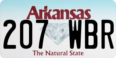 AR license plate 207WBR