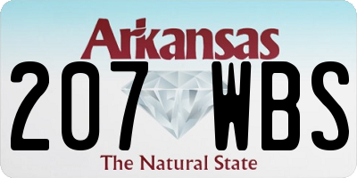 AR license plate 207WBS