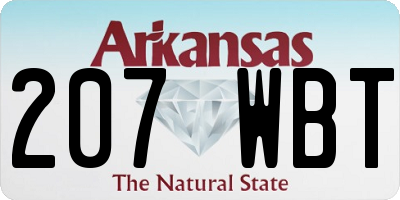 AR license plate 207WBT