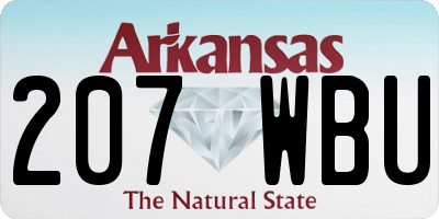 AR license plate 207WBU