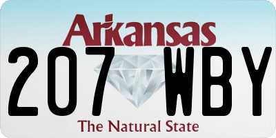 AR license plate 207WBY
