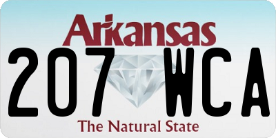 AR license plate 207WCA