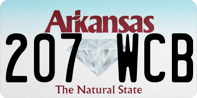 AR license plate 207WCB
