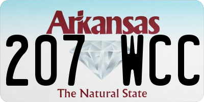 AR license plate 207WCC