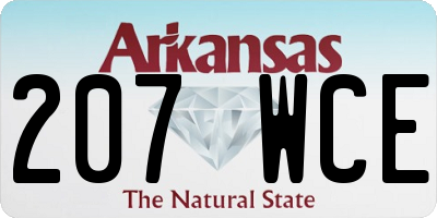AR license plate 207WCE