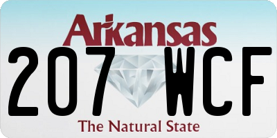 AR license plate 207WCF