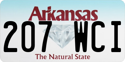 AR license plate 207WCI