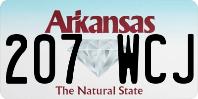 AR license plate 207WCJ