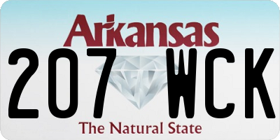 AR license plate 207WCK