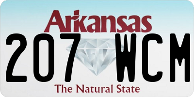 AR license plate 207WCM