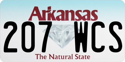 AR license plate 207WCS