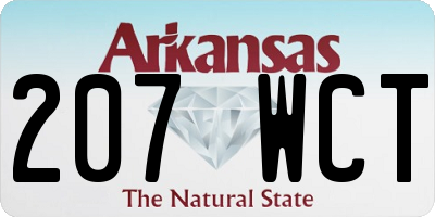 AR license plate 207WCT
