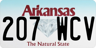 AR license plate 207WCV