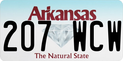 AR license plate 207WCW
