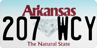 AR license plate 207WCY