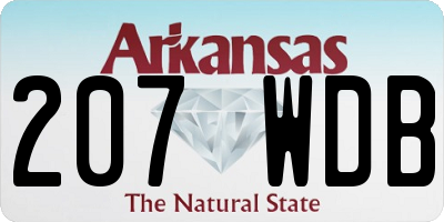 AR license plate 207WDB
