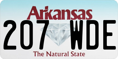 AR license plate 207WDE