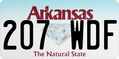 AR license plate 207WDF