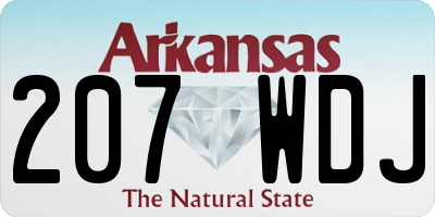 AR license plate 207WDJ