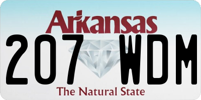 AR license plate 207WDM